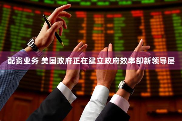 配资业务 美国政府正在建立政府效率部新领导层