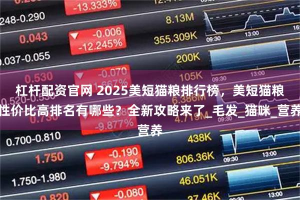 杠杆配资官网 2025美短猫粮排行榜，美短猫粮性价比高排名有哪些？全新攻略来了_毛发_猫咪_营养